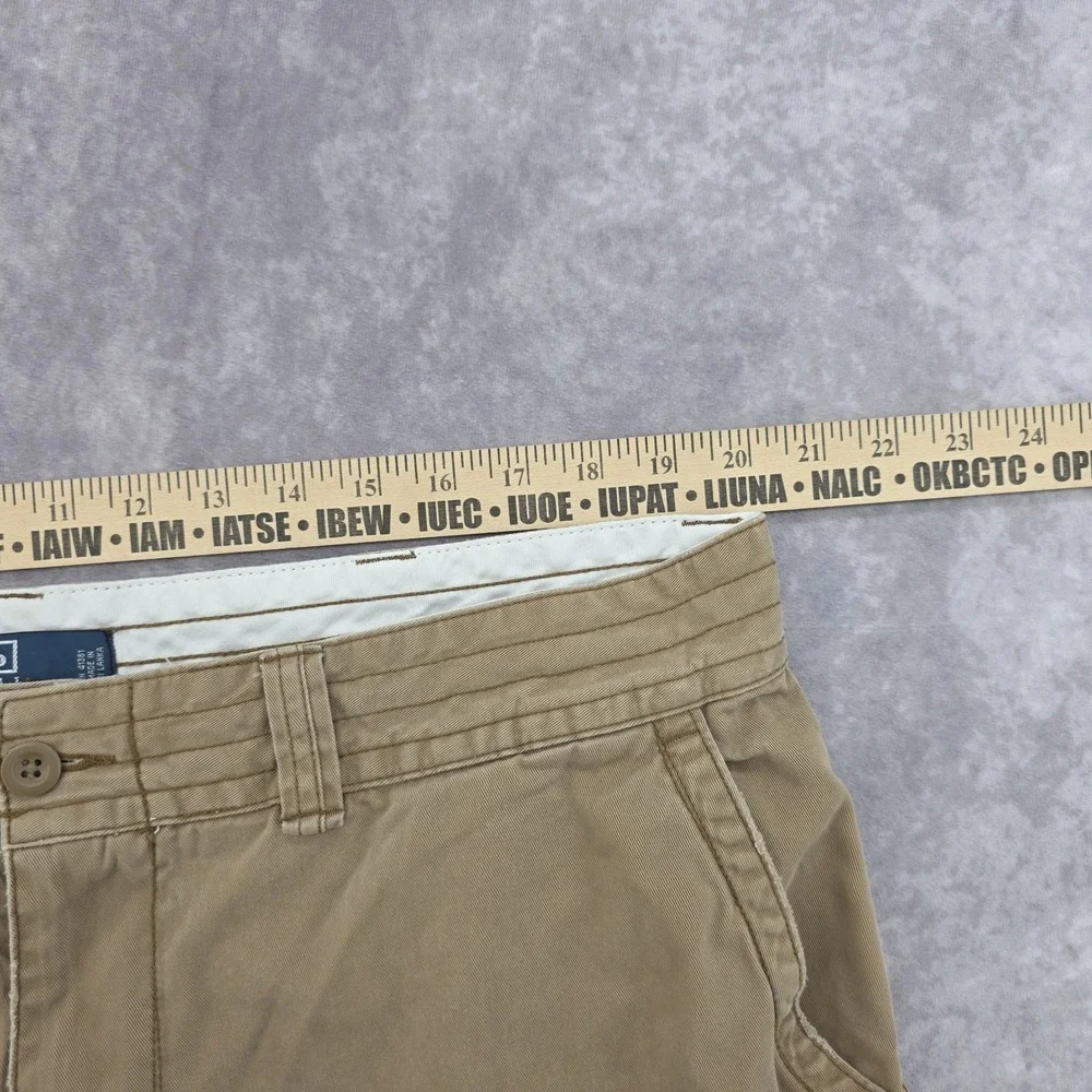 Vtg Polo Ralph Lauren Mens Cargo Shorts Size 40 Tan Khaki Distressed Chino Y2K
